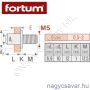 M5x12 szegecscsavar 50db/cs FORTUM