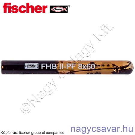 FHB II-PF 8x60 ragasztópatron FHB II dübelekhez (10/cs) FISCHER