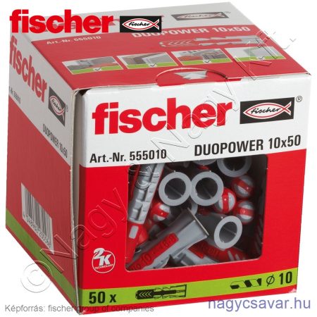 DUOPOWER 10x50 kétkomponensű nylon dübel (50/cs) FISCHER