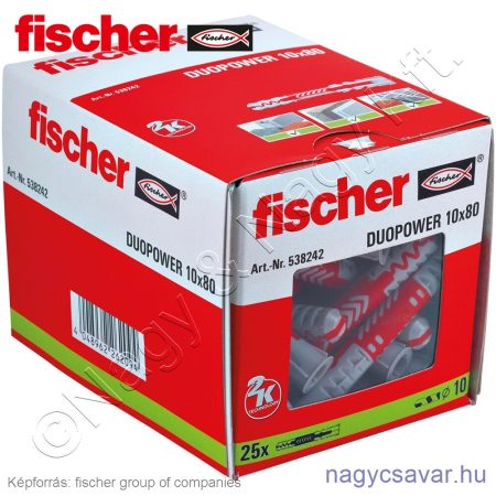 DUOPOWER 10x80 kétkomponensű nylon dübel (25/cs) FISCHER