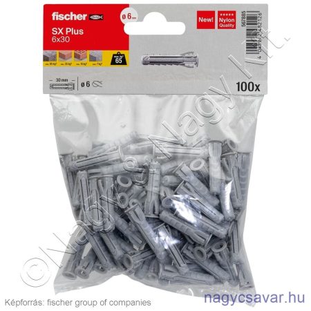 SX plus 6x30 TK nylon dübel 100db/cs Fischer