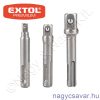 Dugókulcs adapter klt. 3r. SDS+  1/4", 3/8", 1/2" EXTOL Prémium