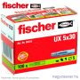 UX 5x30 univerzális dübel (100/cs) FISCHER