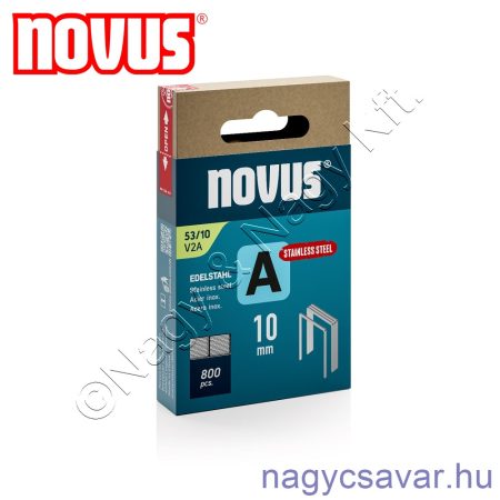 A 53 10mm V2A nemesacél tűzőkapocs 800db NOVUS